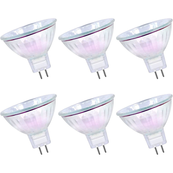 Halogenlampe 35w Gu5.3 2-pins base, 12v 2700k Varmt hvitt Spotlight 36° strålevinkel 4000 timer levetid Dimbar Halogenlampe Dikroisk - 6-pakning