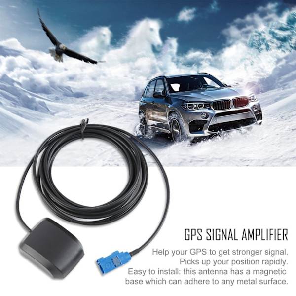 Fakra MFD2 GPS-antenne til køretøjer - Hjælper GPS med at få et stærkt signal med magnetisk adsorption - Lav støjfigur - Vandtæt