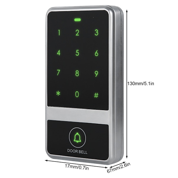 Touch Keypad ID-kortsläsare Access Control System Lösenord Dörrlås (Standard)