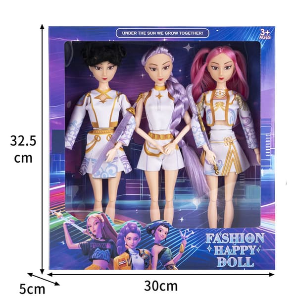 Kpop Demon Hunters 11,5 tums ledad docka actionfigurset Anime samlarleksak*66C Rosa Enkel*ljus 66C Pink Single light