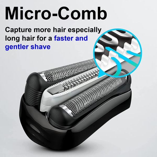 32B S3 reservedele barberhoveder kompatibel med Braun Series 3 elektriske shavere tilbehør