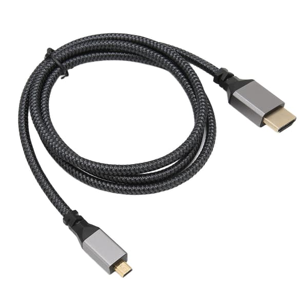 4K HD Multimedia Interface-kabel Hane till Hane 18Gbps Höghastighets 4K 60Hz HD Flätad Micro HD Multimedia Interface Adapterkabel 1 Meter [qb]