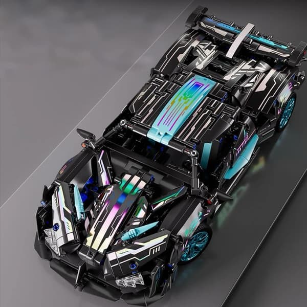 Byggeklodser til superbil i cyberpunk-stil, Technic-racerbilmodel, DIY-samleklodser, STEM-legetøj til samlere MG27