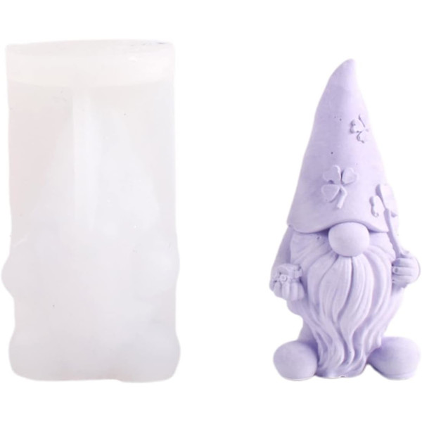 3D Tomte Epoxihartsform, Påsktomteformar Gnome I