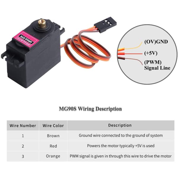 6-pack MG996R metall digital servo med hornarm