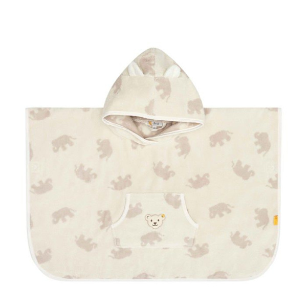 Badeudflugt - Steiff badeponcho - L000032010 - Mini Basic Bade Poncho, Cloud Dancer, One Size Børn Unisex