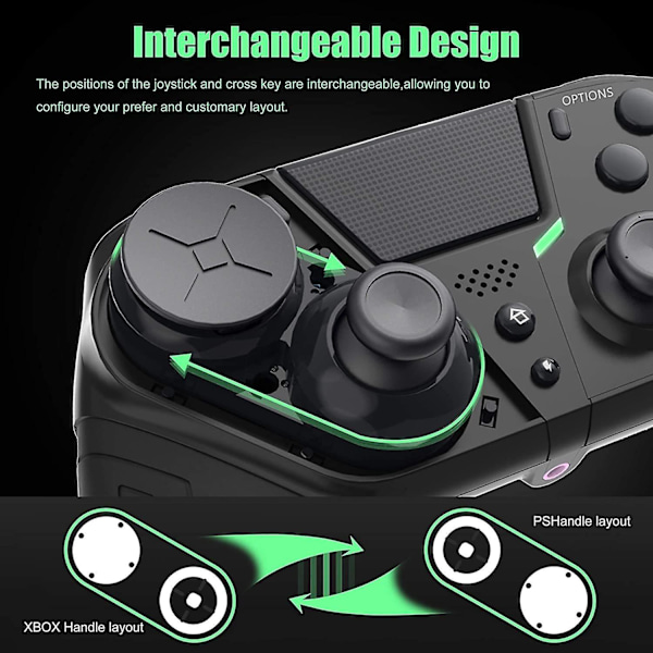 PS4 trådløs controller, gamepad-fjernbetjening med Prog