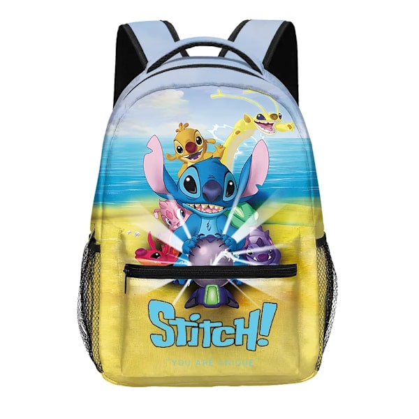 Disney Lilo Stitch Kawaii Pojkar Flickor Barn Skolväskor Kvinnor Hög Kapacitet Ryggsäck Tonåringar Resväska Mochila Escolar style 12