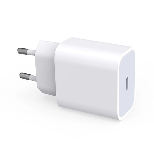 iPhone hurtiglader med hurtigladekabel, med iPhone 14