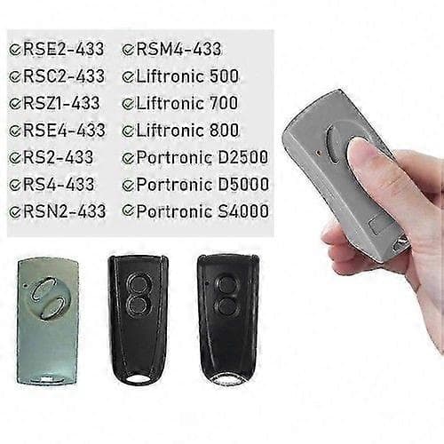 2-pakning 433MHz garasjeportåpnerfjernkontroll for EcoStar RSE2-433, RSC2-433, RSZ1-433
