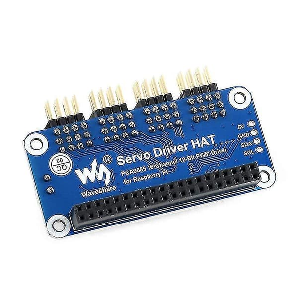 Servo Driver Hat (b) til Jetson Nano og Zero med 16-kanals 12-bit I2c-interface højre vinkel stift