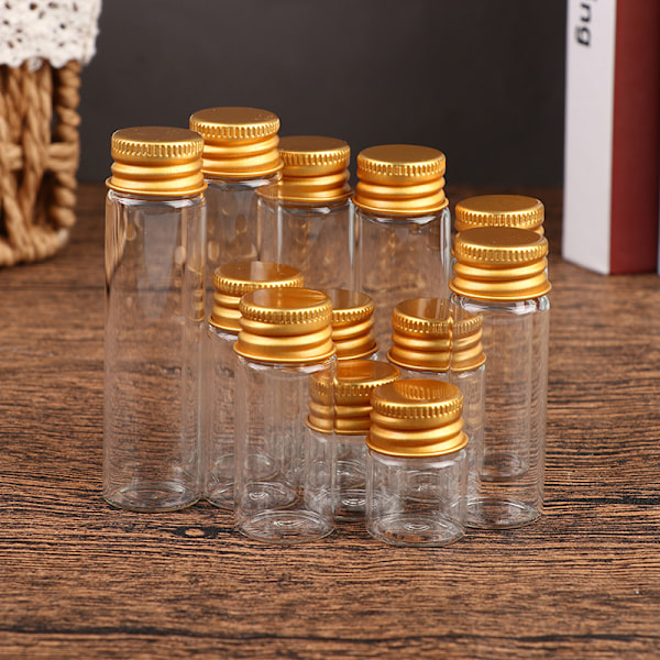 10 stk. 5/7/10/14/18/20ml Glasflaske Lille Glasburk Forseglede Flaske 22*80mm, 20ml