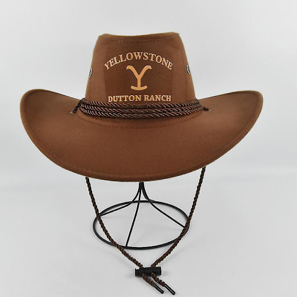 Eurooppalainen ja amerikkalainen Yellowstone kaareva lippa cowboy-hattu retro jazz-hattu Yellowstone cowboy-hattu ritarihattu
