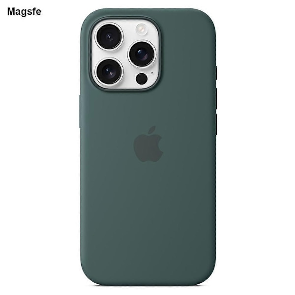 Silikoninen puhelinkotelo magneetilla iPhone 16 Prolle, yhteensopiva MagSafe-laitteen kanssa - Vihreä - WELLNGS Green