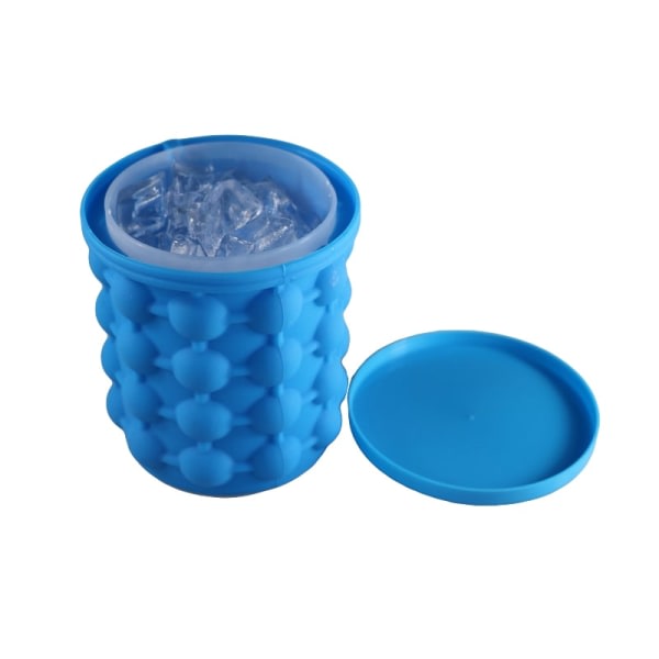 bitars Ice box / Ice bucket in Silicone with airtight lid Blue