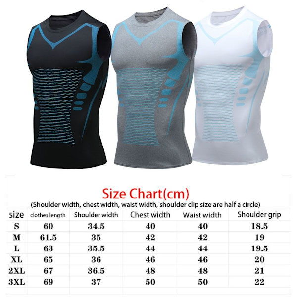 Ionic Shaping Vest Sport Skintight Vests BLACK XL sort black XL