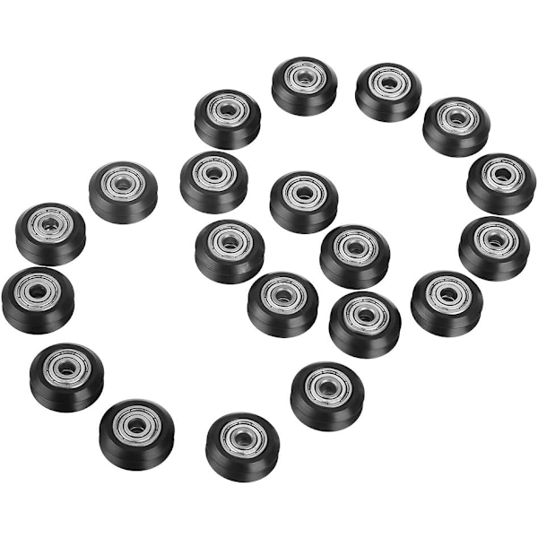 V-spår kullager 20 st V-spår lager Hjulformade spårlager 5 mm uttråkad 625 för 3D-skrivarmaskiner C Sunmostar