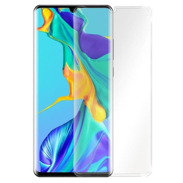 Huawei P30 Pro skærmbeskytter Buet kanter Hærdet glas 9H Transparent Hvid