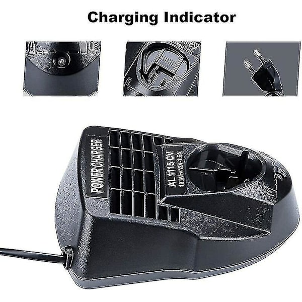 Al1115cv 10.8v 12v 1.5a Litiumjonbatteriladdare Strömförsörjning för Bosch Li-ion Borr/Skruvdragare Bc430 Bc330, 2 607 336 996 Bat411 Bat412a Lo-ron
