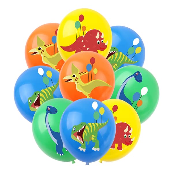 37-delt dinosaurpynt, dinosaur-tema festballoner, Di[qb] B