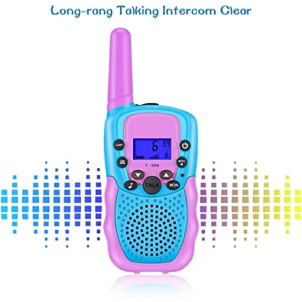 par trådløse walkietalkier for barn (blå og rosa)