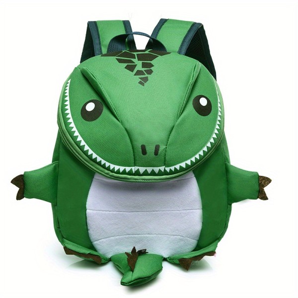 1pc Cartoon Dinosaur Shape Backpack For Kindergarten Students, Boys And Girls Double Shoulder Bag