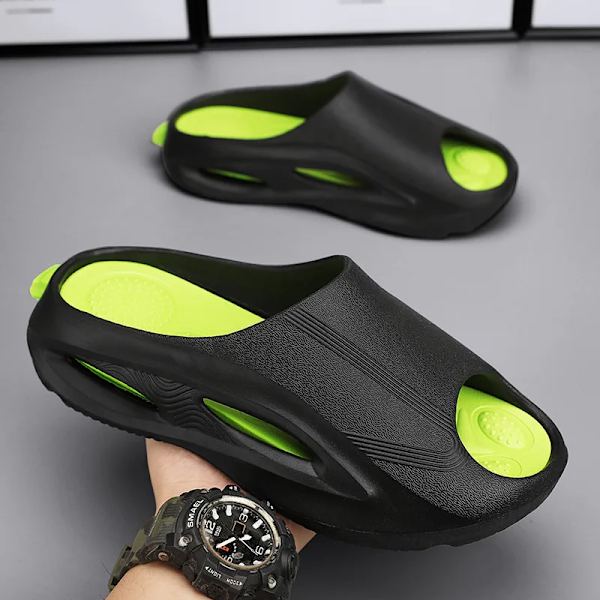 Sommer Fashion British Style Hjemmesko Mænds Bløde Sål Sky Følelse Ungdom Udendørs Sport Anti-Slip Store Seje Slippers Hvid White 45-46