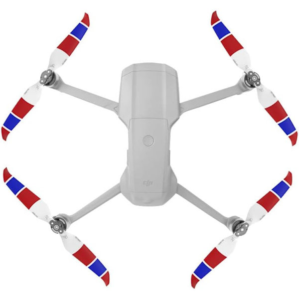 Air 2S Propeller Lav Støj Propeller Sammenklappelig 7238F Propeller til DJI Mavic Air 2/Air 2S Drone (Rød Blå Hvid 4stk)