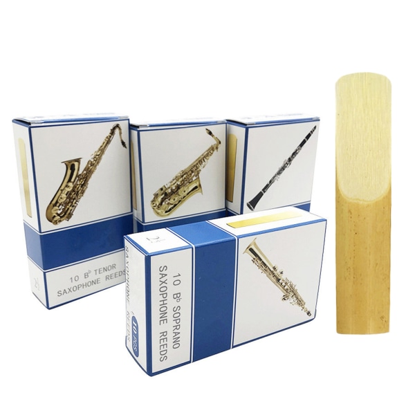 10 stk./æske G altsaxofon rør Normalt niveau G altsaxofon Sax rør styrke 2,5 til begyndere 0.03 Soprano Saxophone