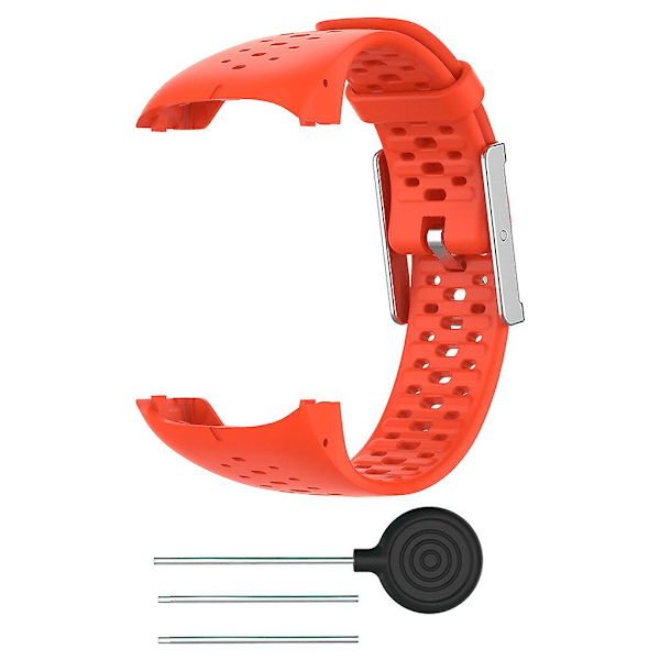 Justerbart silikonarmband för Polar M400 M430 Orange