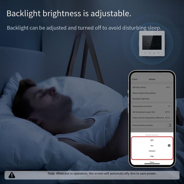 Tuya Zigbee termostat drevet av batteri