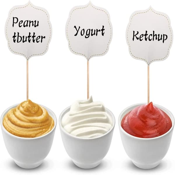 120 stk Cupcake Pynt Tomme Tannpirker Flagg Bufféetiketter 24 pcs 24 pcs