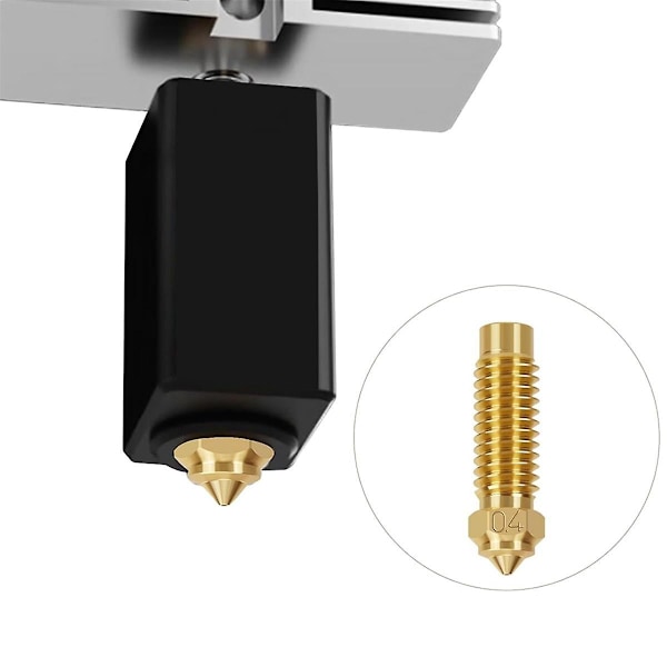 10 st munstycken i olika storlekar för Neptune 4 Plus/Max 3D-skrivare Munstycken i mässing 0,4/0,6/0,8/1,0 mm Gold