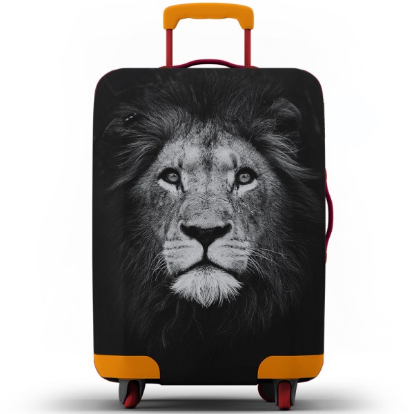 Leopardia painettu matkalaukku suojapussi Kotelo Pölytiivis kansi Leijona Lion M