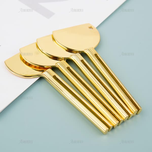 4-pack Guld Tandkrämstubpressare i Rostfritt Stål och Pressare för Hårfärg Hemma