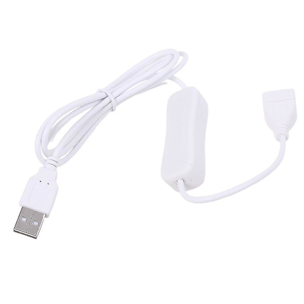 Hvit USB 2.0 hurtig overføringskabel med strømbryter