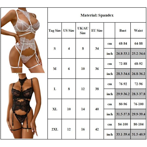 Naisten alusvaatteet Choker Bra G-String Yöasu punainen red S