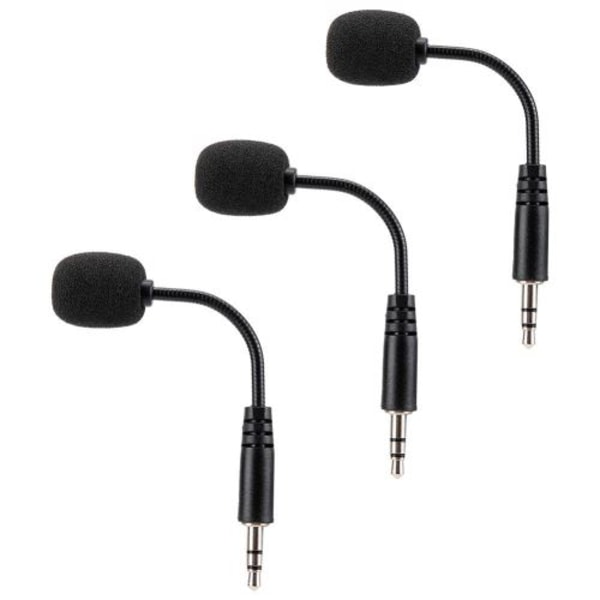 Mini Mikrofon 3,5 mm Jack Fleksibel 3 stk