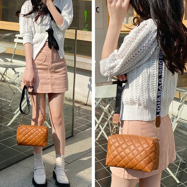 2022 Liten Messenger Bag Trend Lingge Broderi - spottsalg Black2