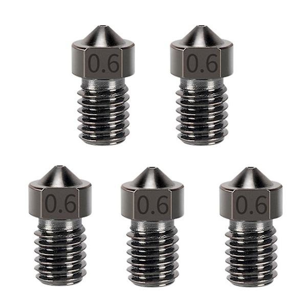 Munstycke i härdat stål V6 för 1,75 mm V6 Hotend Aero Extruder Prusa I3 Mk3 3d-skrivare 0,6
