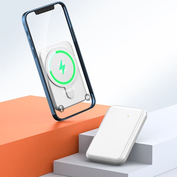 CDQ Mag-Safe Trådløs Magnetisk Powerbank Sort
