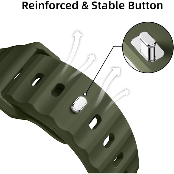 Pack Sportband Kompatibel med Apple Watch Ultra 2 Band/Apple Watch Ultra Band 49mm 45mm 44mm 42mm för Män Mjuk Silikon