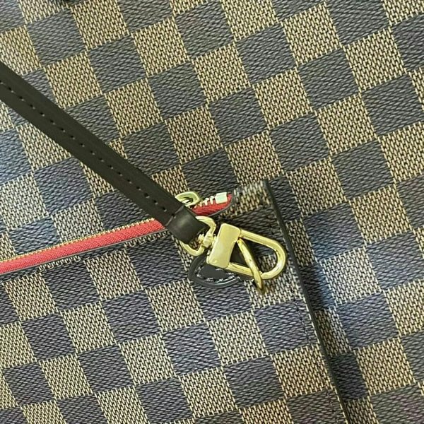 Trendig mammaväska stor handväska axelväska Brun Röd LV