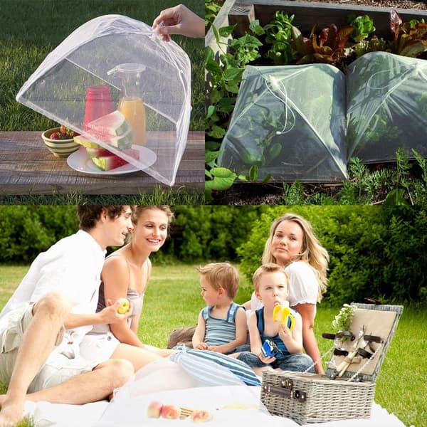 6 stk. sammenleggbare matdeksler flueavvisende netting matdeksel sammenleggbar T [qb]