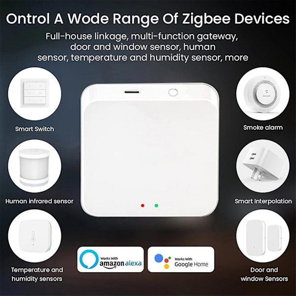 Smart Life App Zigbee Gateway Typ-c Smart Länkning Smart Gateway Röststyrning Universell