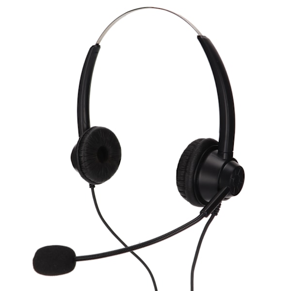 H360DRJ9MV RJ9 kontorheadset Binaural telefonheadset med justerbar højttalerstyrke og mikrofonmute