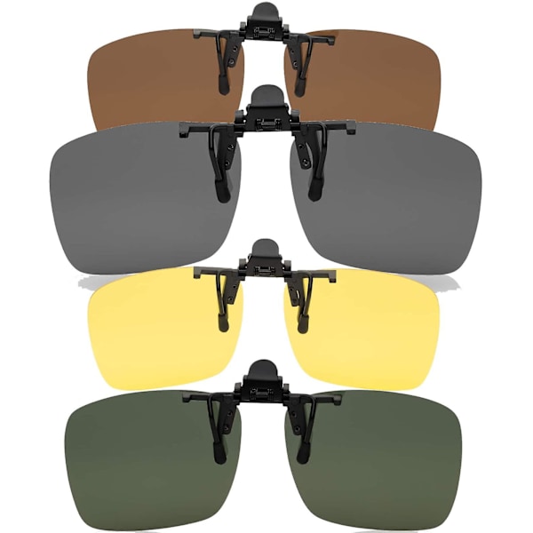 Brille Clip-On Polariseret Schwarz One Size
