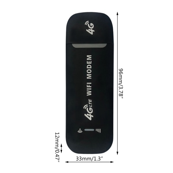 4G LTE Adapter WiFi Dongle, 4G LTE USB Modem Trådløst USB Netværkskort, 150Mbps WiFi Modem 4G USB Wi-Fi Router [qb]