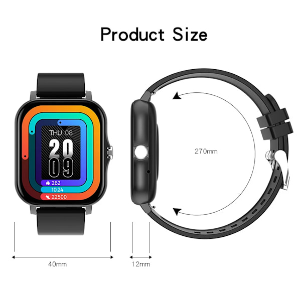 Ny Y13 smartklokke skritteller hjertefrekvensmåling bluetooth-anrop 1,69 berøringsskjerm smart armbånd