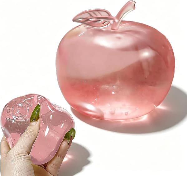 Grøn Æble Squishy Klar Squishy Stressaflaster Angstlindring til Børn og Voksne pink